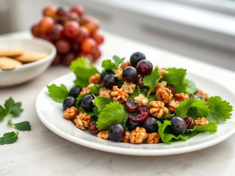Grape and walnut salad