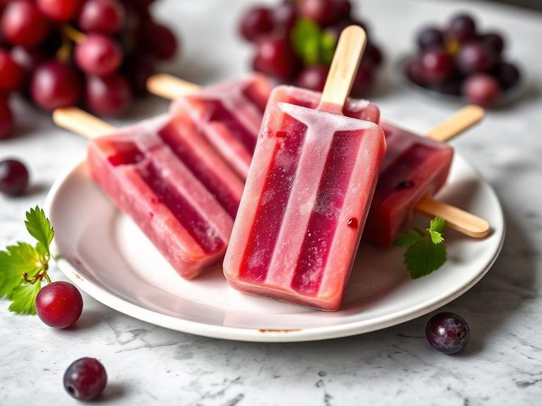 Grape-flavored popsicles