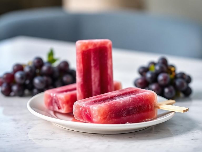 Grape juice popsicles