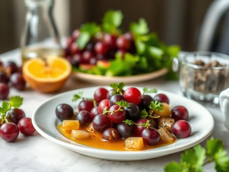 Grape juice vinaigrette for salads