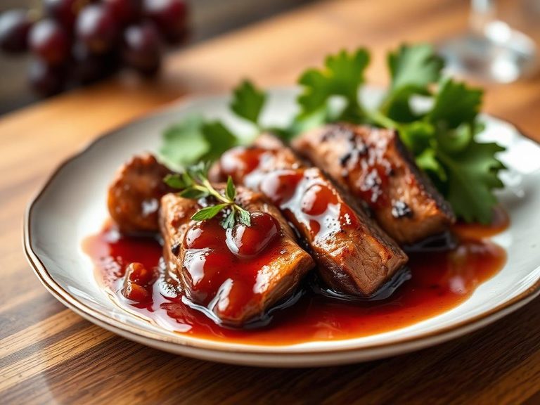 Grape reduction sauce for meats
