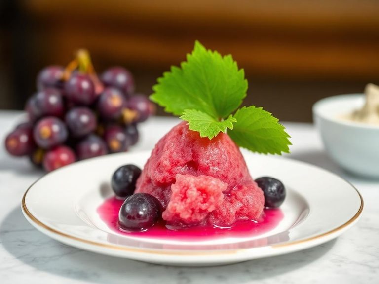 Grape sorbet