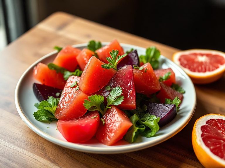 Grapefruit and beet salad