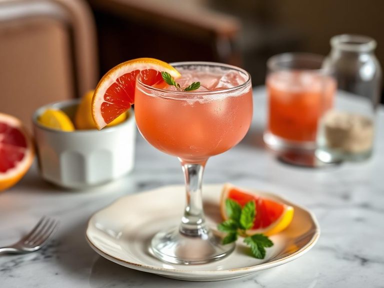 Grapefruit margarita or paloma cocktail