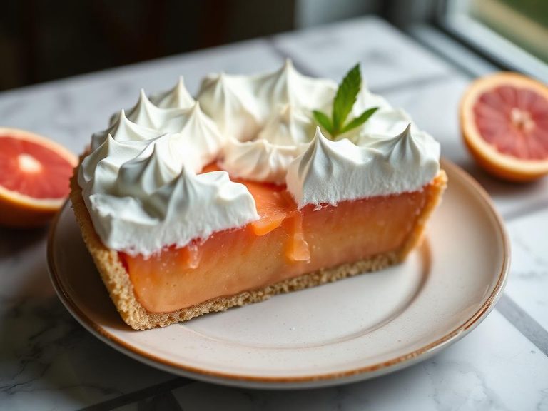 Grapefruit meringue pie