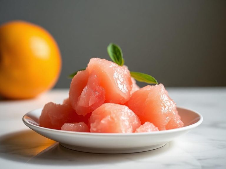 Grapefruit sorbet or granita