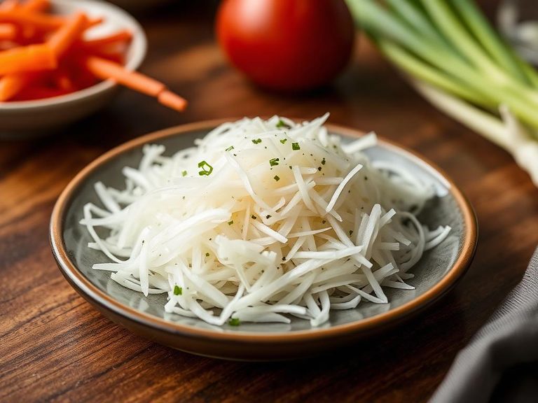 Grated Daikon as a condiment