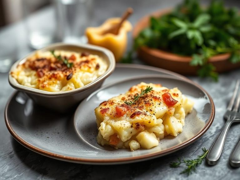 Gratin dauphinois with celeriac