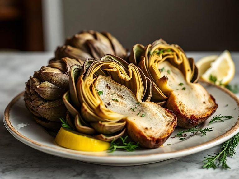 Greek Artichokes with Lemon and Herbs