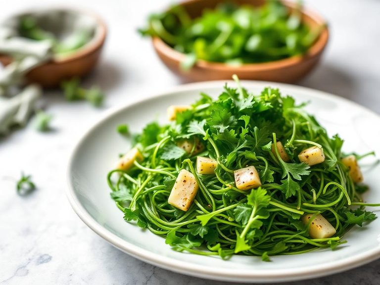 Greek Dandelion Greens Salad