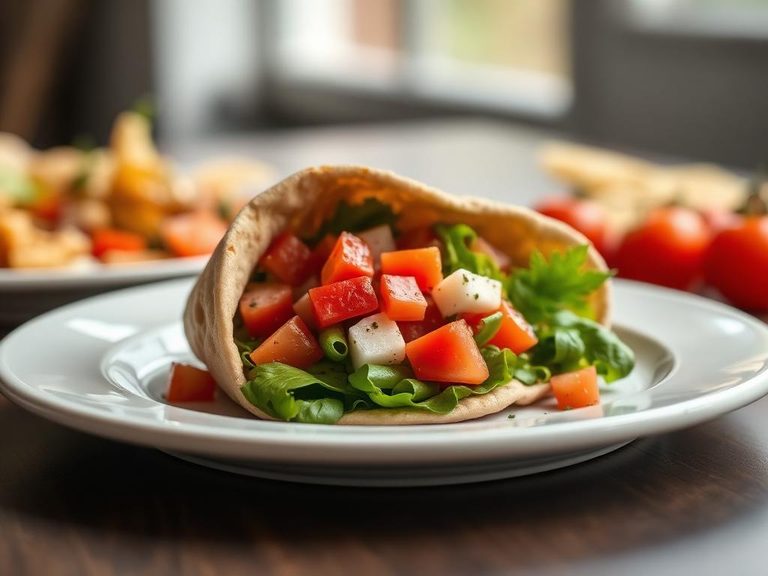 Greek salad pita pocket