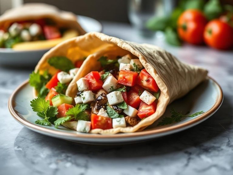 Greek Salad Stuffed Pita