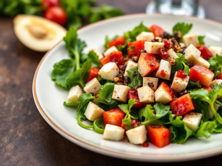 Greek Salad with Red Wine Vinaigrette