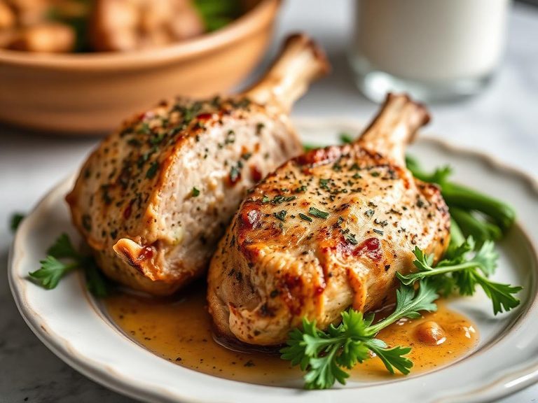 Greek-Seasoned Stuffed Pork Chops