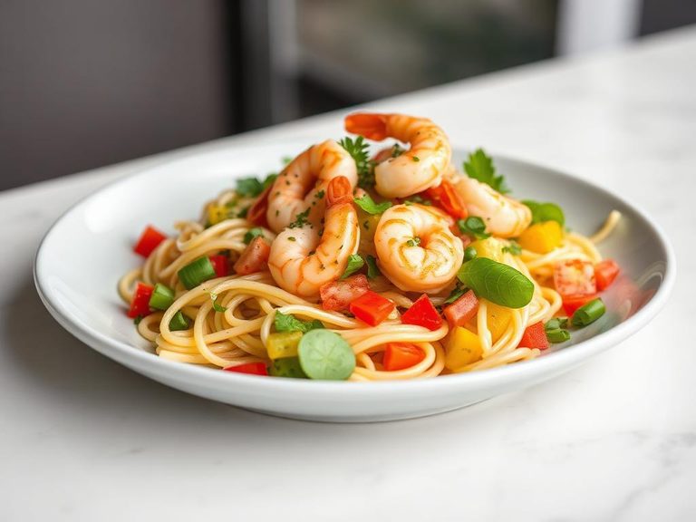 Greek Shrimp Pasta Salad