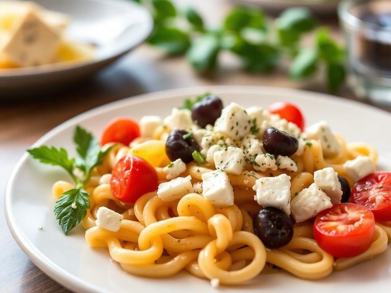 Greek-Style Pasta Salad with Feta