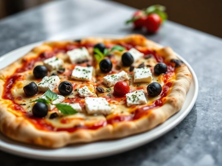Greek-Style Pizza with Feta and Olives