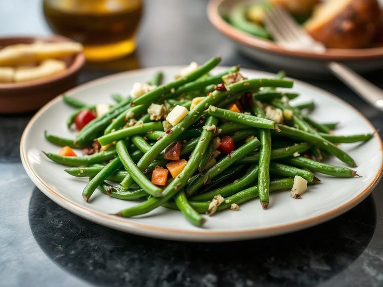 Green bean salad with vinaigrette