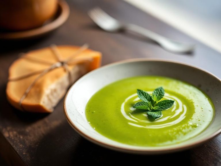 Green Pea Soup with Mint