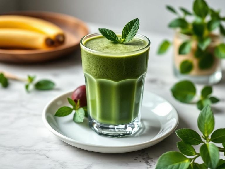 Green spirulina latte