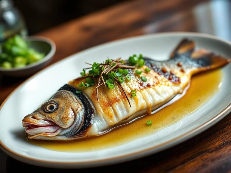 Green Tea Poached Fish