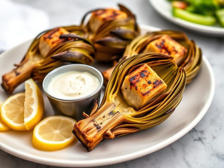Grilled Artichokes with Lemon-Garlic Aioli