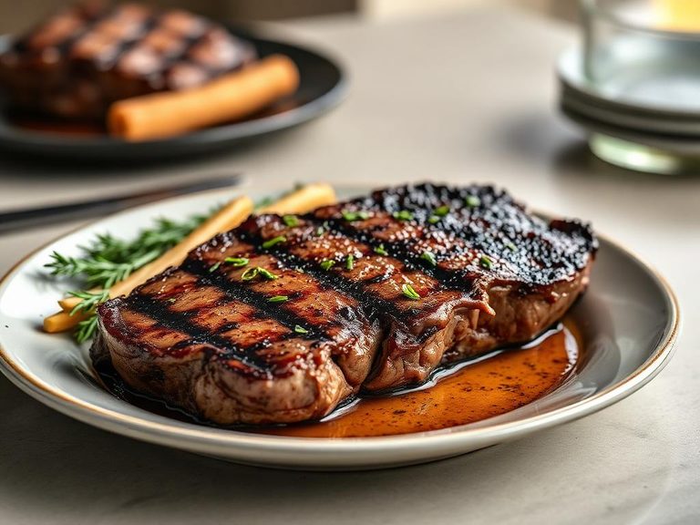 Grilled Bison Ribeye Steak