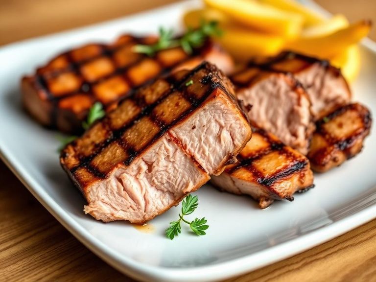 Grilled Blade Pork Steaks
