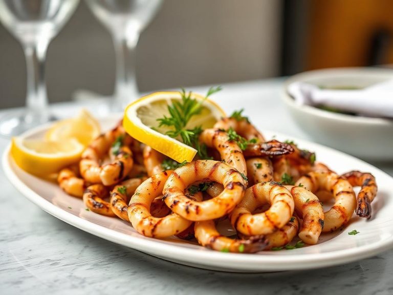 Grilled Calamari with Lemon and Herbs