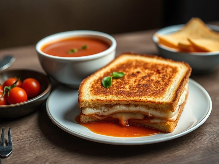 Grilled cheese with tomato soup