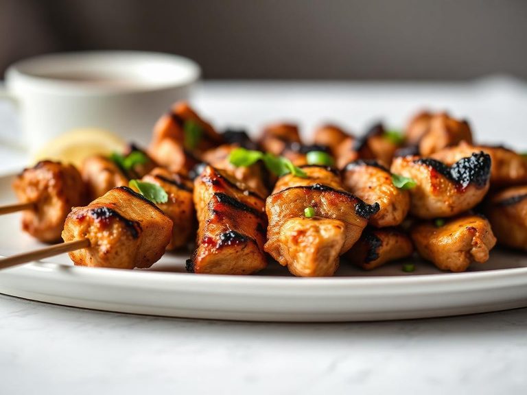Grilled chicken skewers
