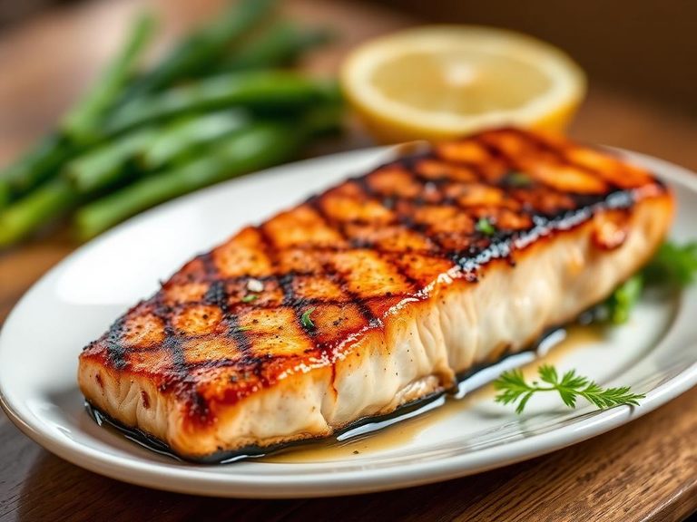 Grilled Chinook Salmon Steaks