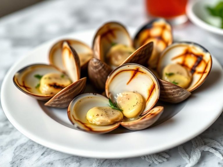 Grilled Clams with Garlic Butter