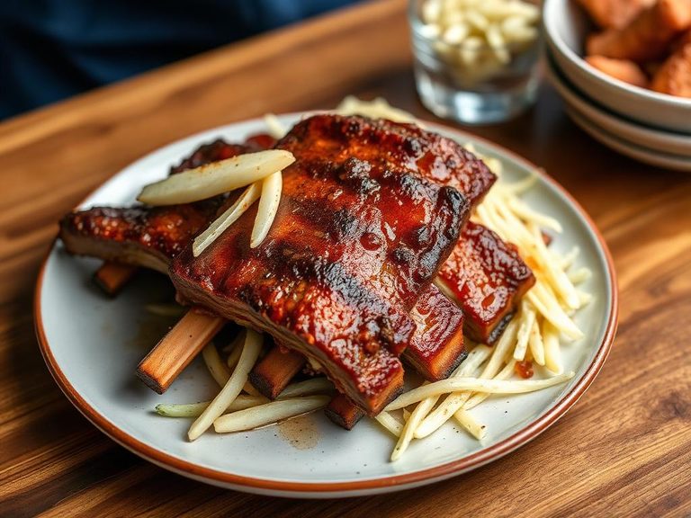 Grilled Country-Style Ribs with Apple Slaw
