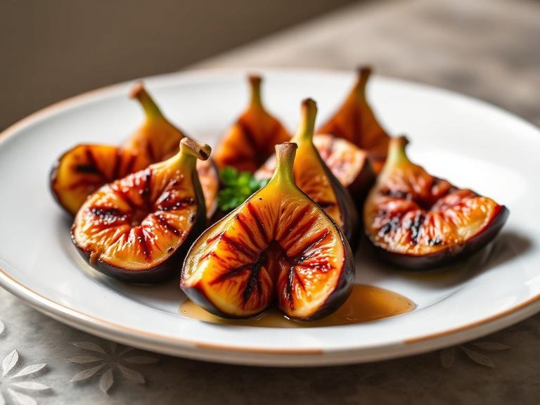 Grilled Figs with Honey and Yogurt