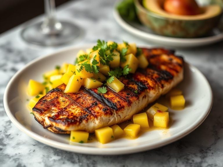 Grilled Grouper with Mango Salsa
