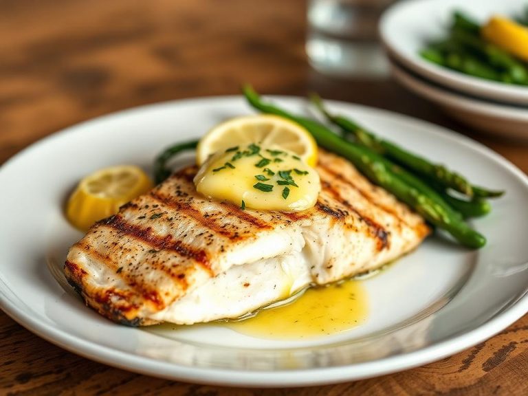 Grilled Haddock with Lemon-Herb Butter