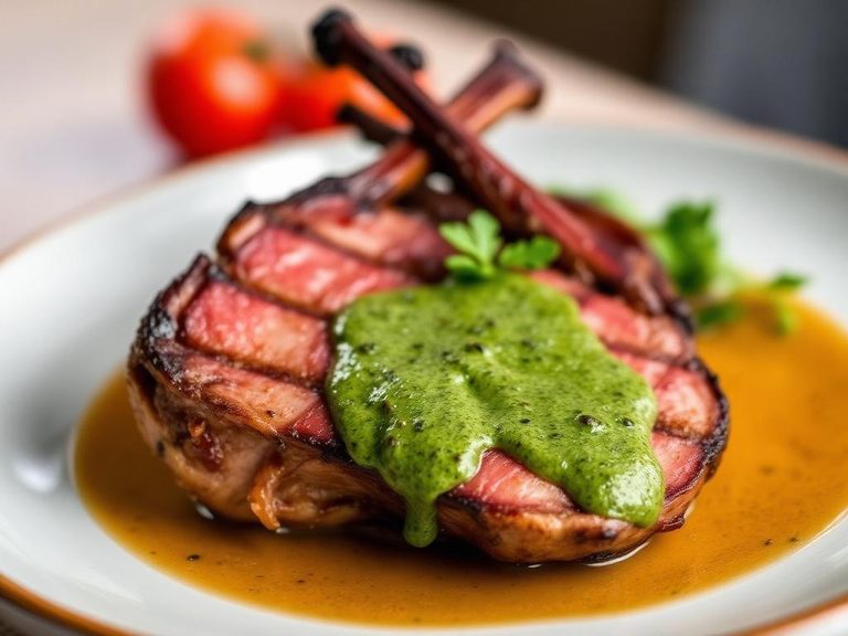 Grilled Heart with Chimichurri