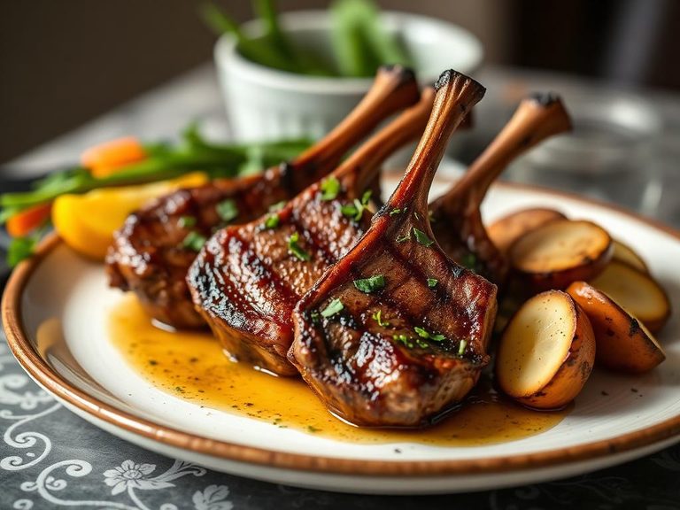 Grilled Lamb Chops with Herb Marinade