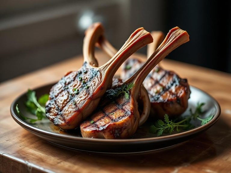 Grilled Lamb Chops with Herbs