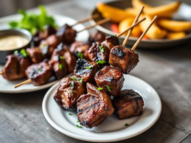 Grilled Lamb Heart Skewers