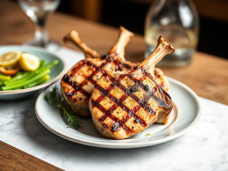 Grilled Lemon Garlic Pork Chops