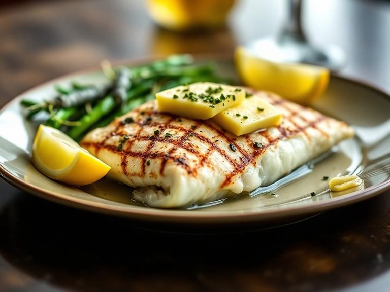 Grilled Lingcod with Lemon-Herb Butter