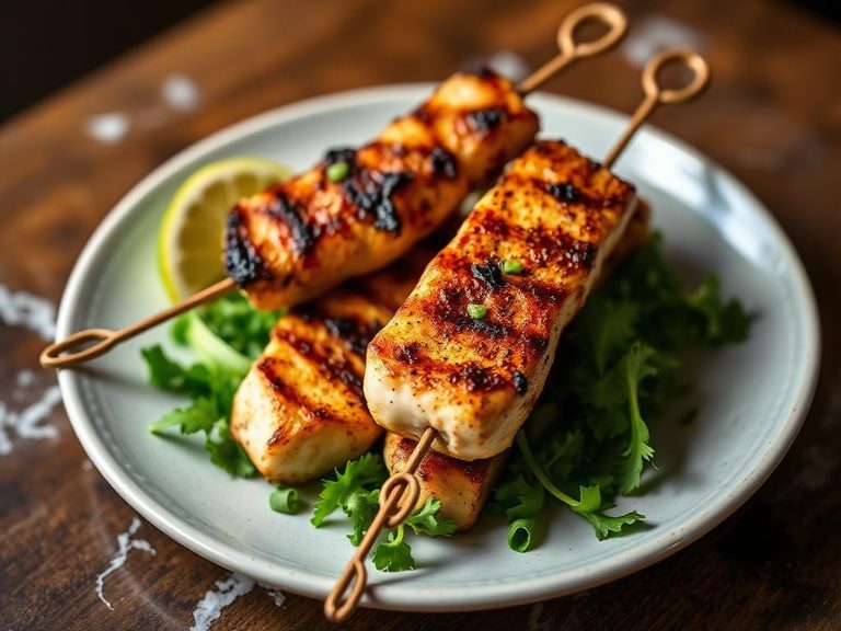 Grilled Monkfish Skewers