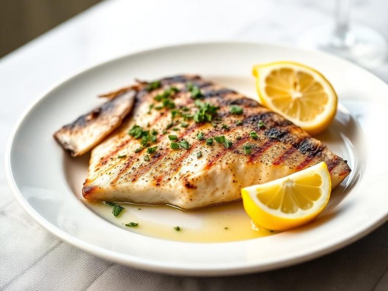 Grilled Mullet with Lemon-Herb Butter
