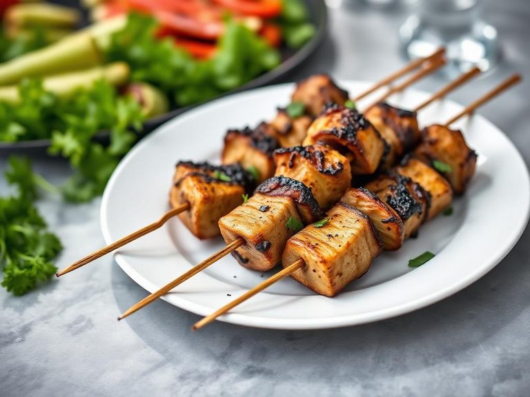 Grilled Ostrich Kebabs