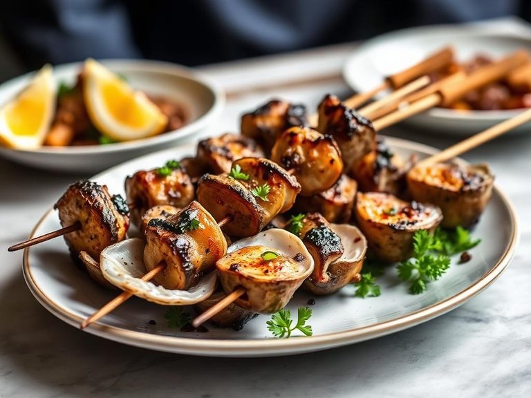 Grilled Ostrich Oyster Skewers