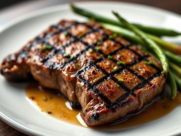 Grilled ostrich steak
