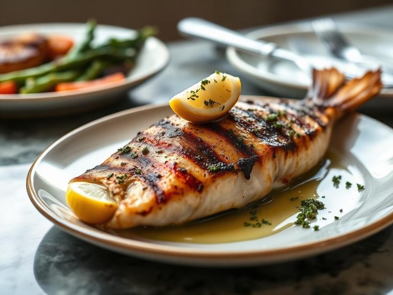 Grilled Perch with Lemon-Herb Butter