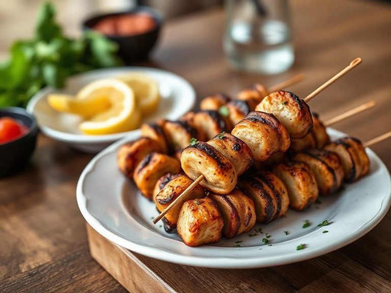 Grilled Pioppini Skewers